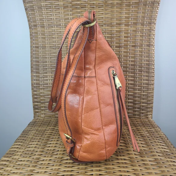 HOBO Orange Leather Hobo Bag - Picture 4 of 16